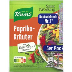 Knorr salátová zálivka paprika - bylinky, balení 5 ks, celkem 54 g